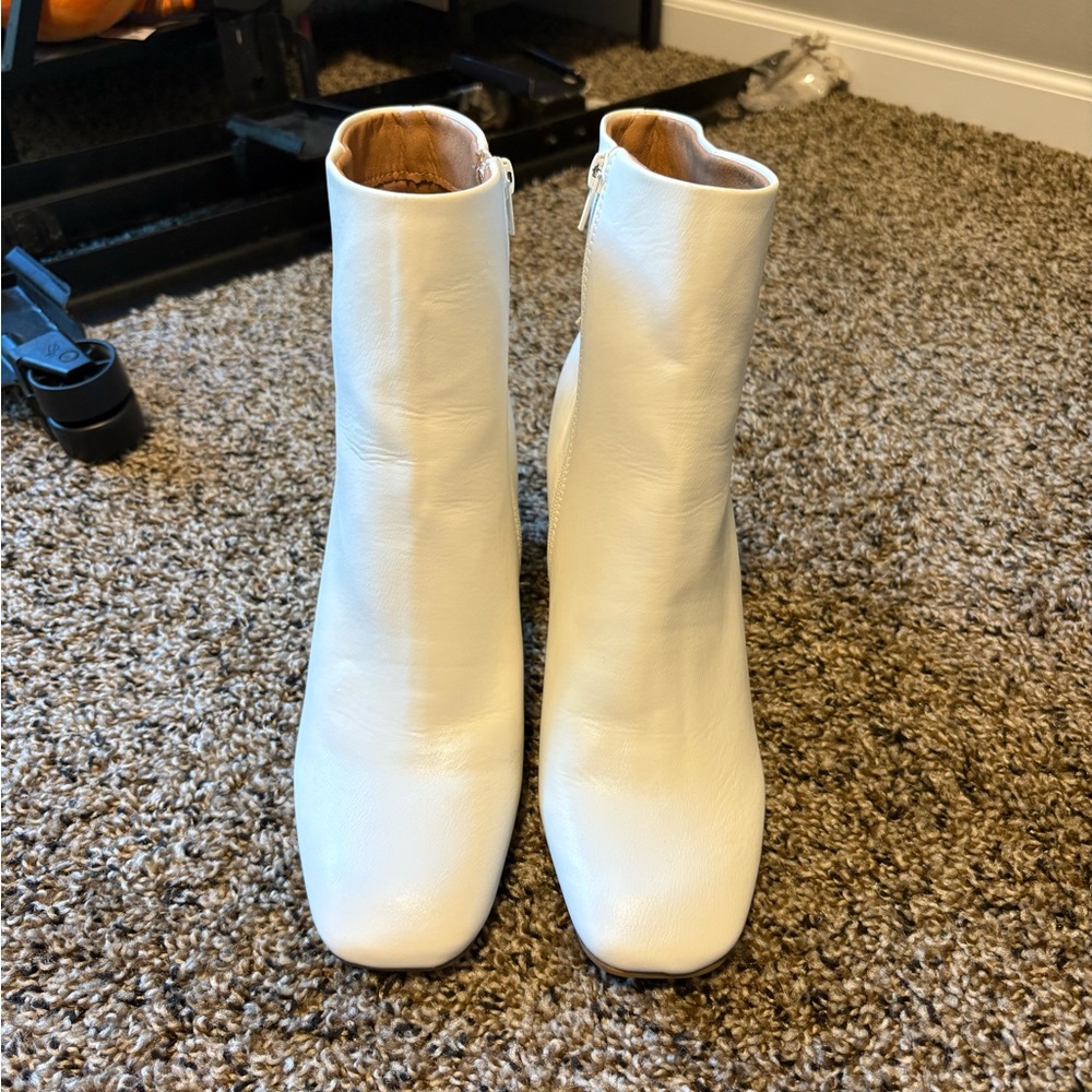 Madden Girl Heeled White Boots